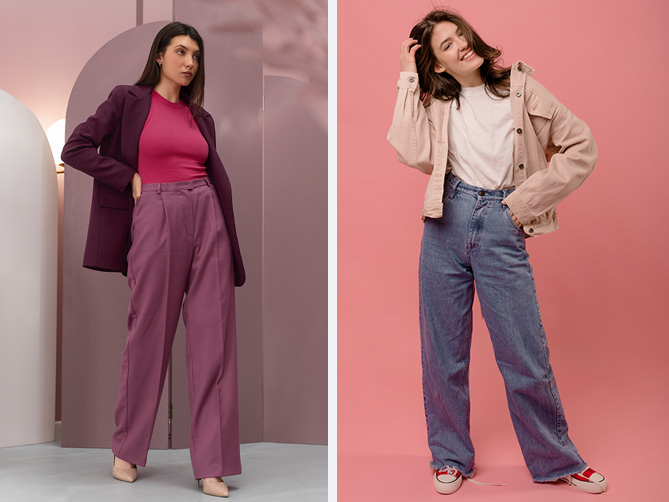 oversized and loose-fitting clothing