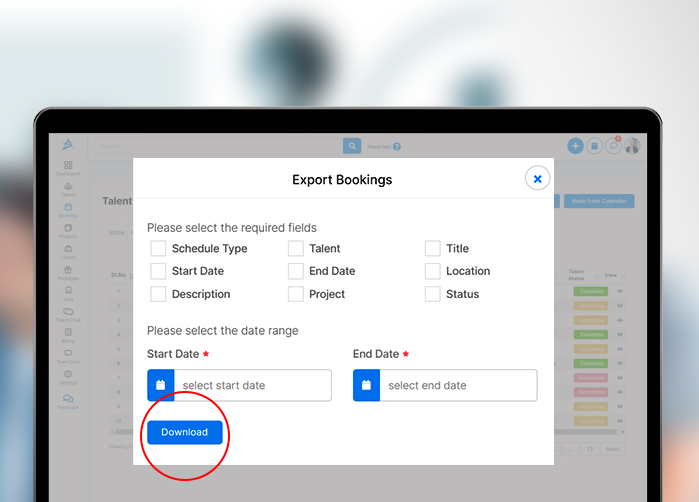 Easily Download and Share Booking Information